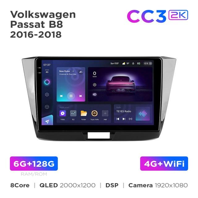 Radio samochodowe Teyes CC3 2k 6+128 Gb Volkswagen Passat B8 2016-2018 10