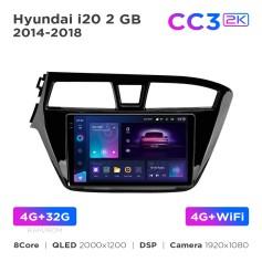Radio samochodowe Teyes CC3 2k 4+32 Gb Hyundai i20 2 GB 2014-2018 9"