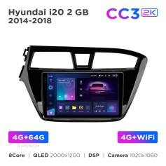 Radio samochodowe Teyes CC3 2k 4+64 Gb Hyundai i20 2 GB 2014-2018 9