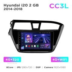 Radio samochodowe do Hyundai i20 2 GB 2014-2018 Teyes CC3L 4+32 Gb 9"