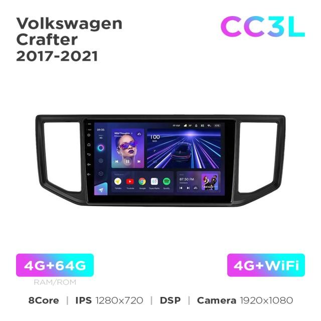 Radio samochodowe Teyes CC3L 4+64 Gb Volkswagen Crafter 2017-2021 10"