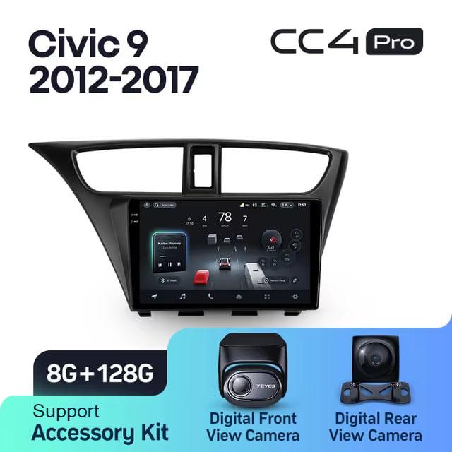 Radio samochodowe Teyes CC4 Pro 2k 8+128 Gb Honda Civic 9 FK FB 2012-2017 9"