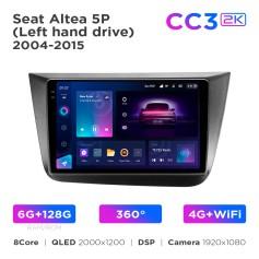 Radio samochodowe Teyes CC3 2k 6+128 Gb 360° Seat Altea 5P 2004-2015 9