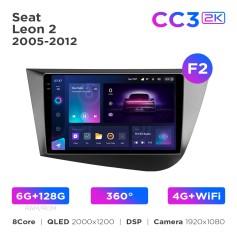 Radio samochodowe Teyes CC3 2k 6+128 Gb 360° Seat Leon 2 2005-2012 (F2) 9"
