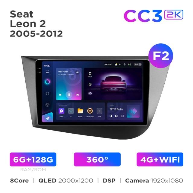 Radio samochodowe Teyes CC3 2k 6+128 Gb 360° Seat Leon 2 2005-2012 (F2) 9"