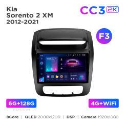 Radio samochodowe Teyes CC3 2k 6+128 Gb Kia Sorento 2 XM 2012-2021 (F3) 9"