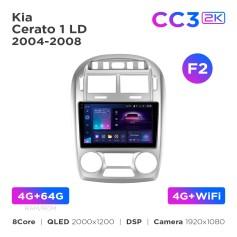 Radio samochodowe Teyes CC3 2k 4+64 Gb Kia Cerato 1 LD 2004-2008 (F2) 9"