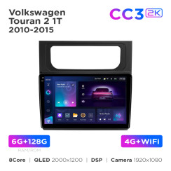 Radio samochodowe Teyes CC3 2k 6+128 Gb Volkswagen Touran 2 1T 2010-2015 10