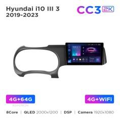 Radio samochodowe Teyes CC3 2k 4+64 Gb Hyundai i10 3 2019-2023 9