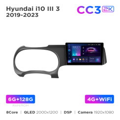 Radio samochodowe Teyes CC3 2k 6+128 Gb Hyundai i10 3 2019-2023 9"