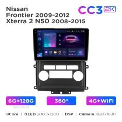 Radio samochodowe Teyes CC3 2k 6+128 Gb 360° Nissan Frontier 2009-2012 / Xterra 2 N50 2008-2015 10"