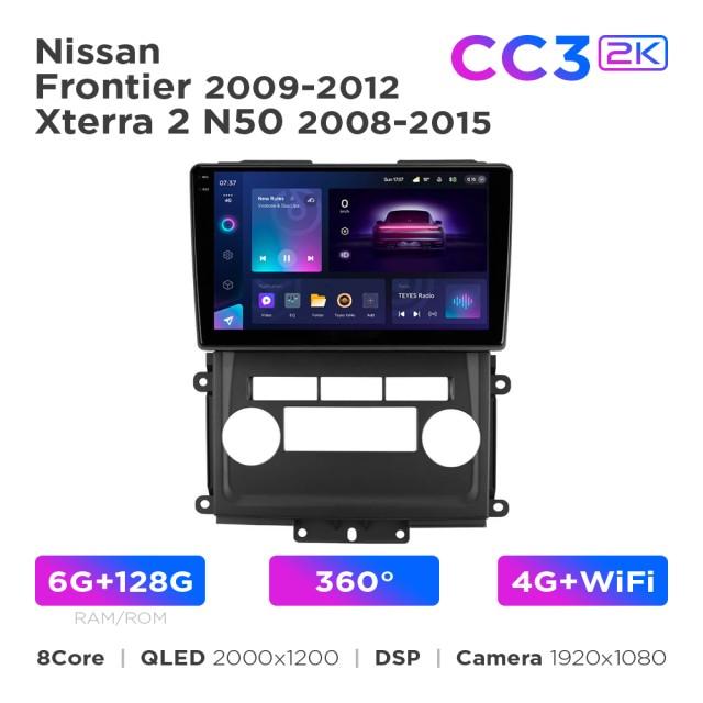 Radio samochodowe Teyes CC3 2k 6+128 Gb 360° Nissan Frontier 2009-2012 / Xterra 2 N50 2008-2015 10"