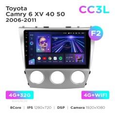 Radio samochodowe do Toyota Camry 6 XV 40 50 2006-2011 (F2) Teyes CC3L 4+32 Gb 10"
