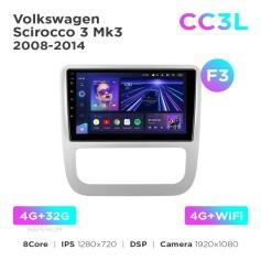 Radio samochodowe do Volkswagen Scirocco 3 Mk3 2008-2014 (F3) Teyes CC3L 4+32 Gb 9"