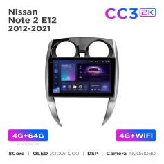 Radio samochodowe Teyes CC3 2k 4+64 Gb Nissan Note 2 E12 2012-2021 10