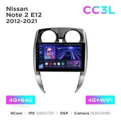 Radio samochodowe Teyes CC3L 4+64 Gb Nissan Note 2 E12 2012-2021 10"