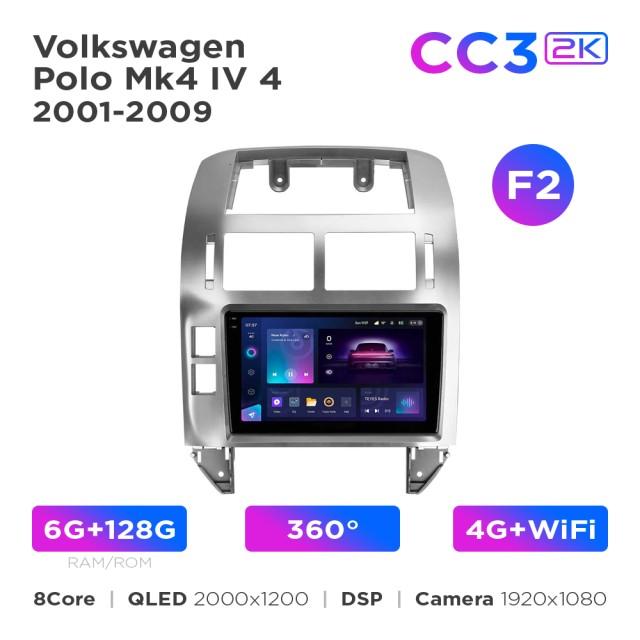 Radio samochodowe Teyes CC3 2k 6+128 Gb 360° Volkswagen Polo Mk4 4 2001-2009 (F2) 9"