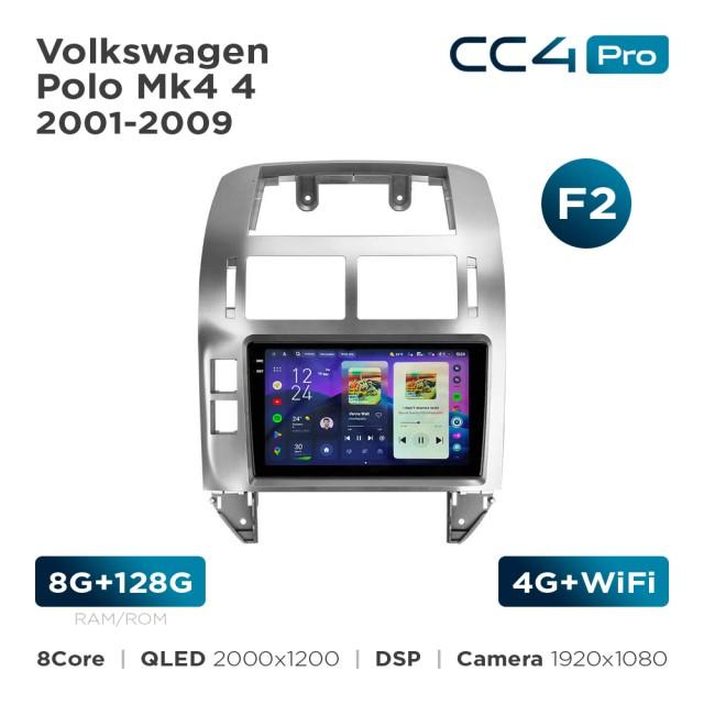 Radio samochodowe Teyes CC4 Pro 2k 8+128 Gb Volkswagen Polo Mk4 4 2001-2009 (F2) 9"