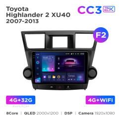 Radio samochodowe Teyes CC3 2k 4+32 Gb Toyota Highlander 2 XU40 2007-2013 (F2) 10"