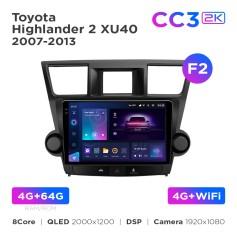 Radio samochodowe Teyes CC3 2k 4+64 Gb Toyota Highlander 2 XU40 2007-2013 (F2) 10"