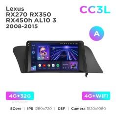 Radio samochodowe do Lexus RX270 RX350 RX450h AL10 3 2008-2015 (A) Teyes CC3L 4+32 Gb 9"