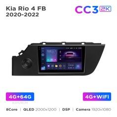 Radio samochodowe Teyes CC3 2k 4+64 Gb Kia Rio 4 FB 2020-2022 9