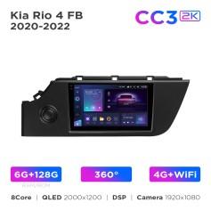 Radio samochodowe Teyes CC3 2k 6+128 Gb 360° Kia Rio 4 FB 2020-2022 9
