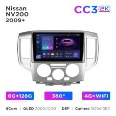Radio samochodowe Teyes CC3 2k 6+128 Gb 360° Nissan NV200 M20 2009-2023 9