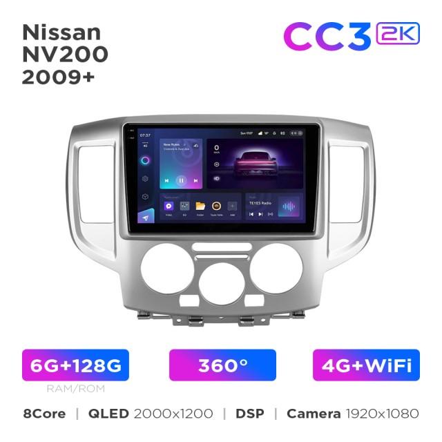 Radio samochodowe Teyes CC3 2k 6+128 Gb 360° Nissan NV200 M20 2009-2023 9