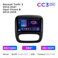 Radio samochodowe Teyes CC3 2k 6+128 Gb 360° Renault Trafic 3 2014-2021 / Opel Vivaro B 2014-2018 9