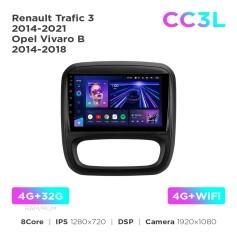 Radio samochodowe do Renault Trafic 3 2014-2021 / Opel Vivaro B 2014-2018 Teyes CC3L 4+32 Gb 9"