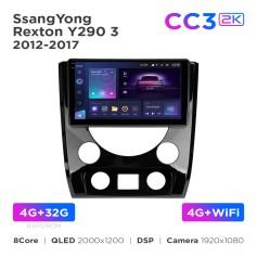 Radio samochodowe Teyes CC3 2k 4+32 Gb SsangYong Rexton Y290 3 2012-2017 9"