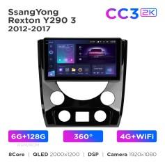 Radio samochodowe Teyes CC3 2k 6+128 Gb 360° SsangYong Rexton Y290 3 2012-2017 9