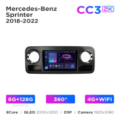 Radio samochodowe Teyes CC3 2k 6+128 Gb 360° Mercedes-Benz Sprinter 2018-2022 (F1) 10