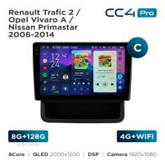 Radio samochodowe Teyes CC4 Pro 2k 8+128 Gb Renault Trafic 2 / Opel Vivaro A / Nissan Primastar 2006-2014 (C) 10"
