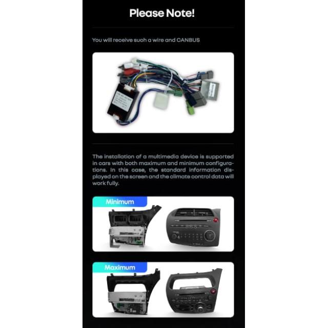 Radio samochodowe Teyes CC4 Pro 2k 8+128 Gb Honda Civic Hatchback 2006-2012 9"