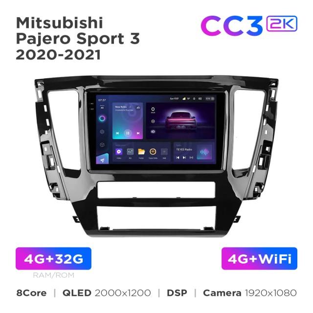 Radio samochodowe Teyes CC3 2k 4+32 Gb Mitsubishi Pajero Sport 3 2020-2021 9"