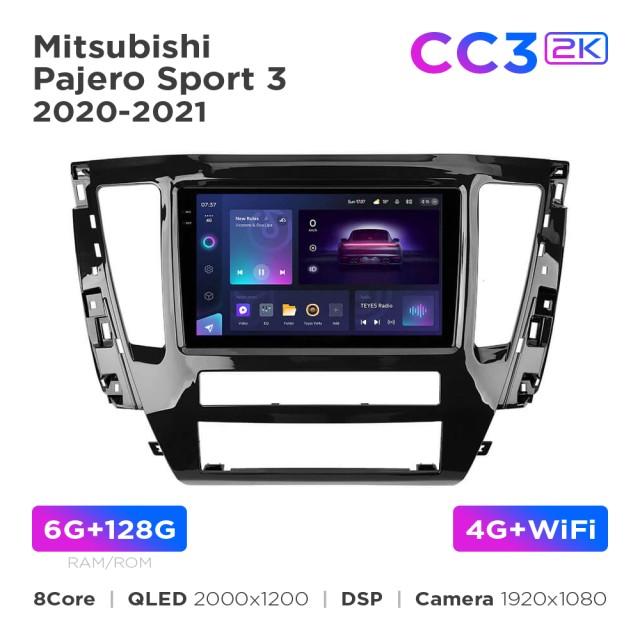 Radio samochodowe Teyes CC3 2k 6+128 Gb Mitsubishi Pajero Sport 3 2020-2021 9"