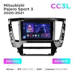 Radio samochodowe do Mitsubishi Pajero Sport 3 2020-2021 Teyes CC3L 4+32 Gb 9"