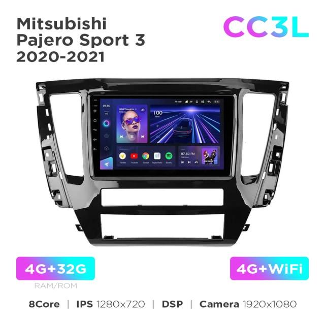 Radio samochodowe do Mitsubishi Pajero Sport 3 2020-2021 Teyes CC3L 4+32 Gb 9"