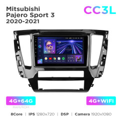 Radio samochodowe Teyes CC3L 4+64 Gb Mitsubishi Pajero Sport 3 2020-2021 9"