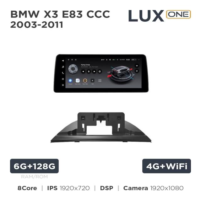 Radio samochodowe Teyes LUX ONE 6+128 Gb BMW X3 E83 CCC 2003-2011 12.3"