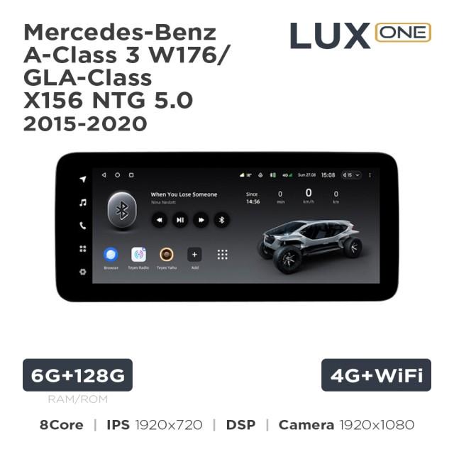 Radio samochodowe Teyes LUX ONE 6+128 Gb Mercedes-Benz A-Class 3 W176 / GLA-Class X156 NTG 5.0 2015-2020 12.3"