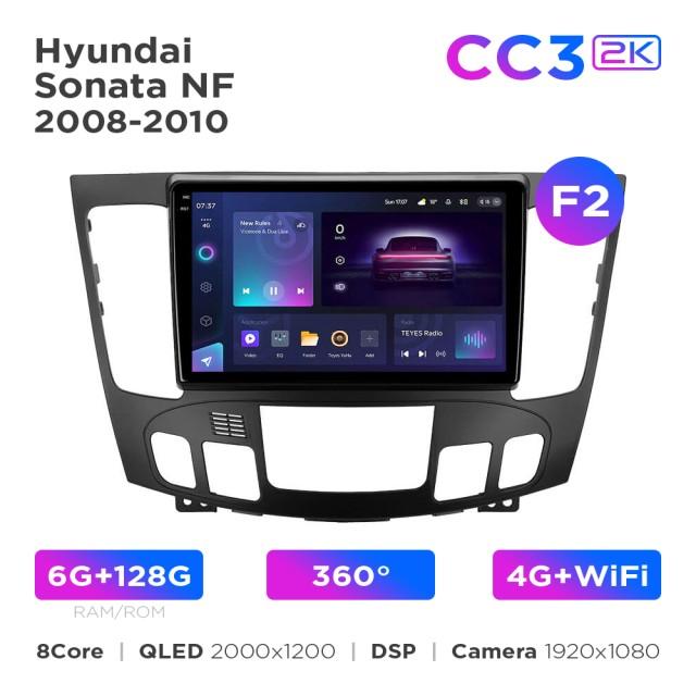 Radio samochodowe Teyes CC3 2k 6+128 Gb 360° Hyundai Sonata NF 2008-2010 (F2) 9"