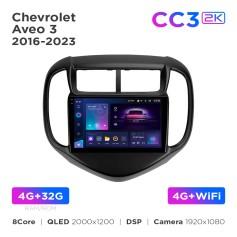 Radio samochodowe Teyes CC3 2k 4+32 Gb Chevrolet Aveo 3 2016-2023 9"