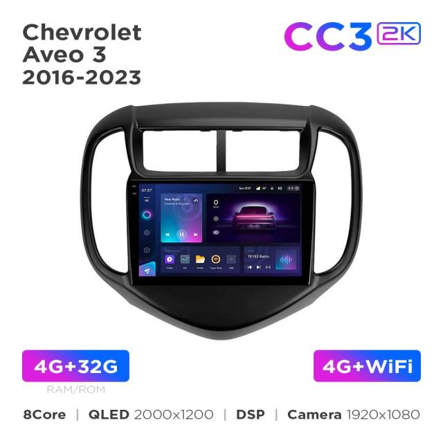 Radio samochodowe Teyes CC3 2k 4+32 Gb Chevrolet Aveo 3 2016-2023 9"