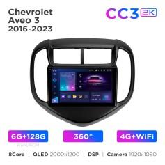 Radio samochodowe Teyes CC3 2k 6+128 Gb 360° Chevrolet Aveo 3 2016-2023 9"