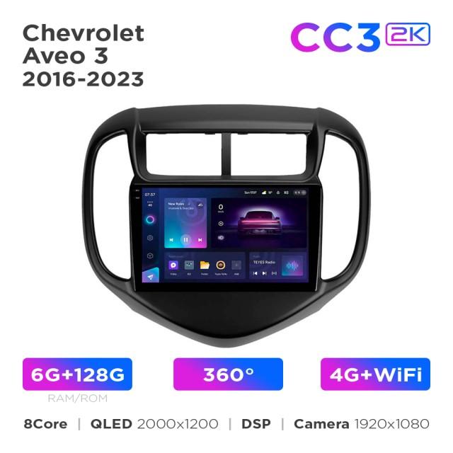 Radio samochodowe Teyes CC3 2k 6+128 Gb 360° Chevrolet Aveo 3 2016-2023 9"