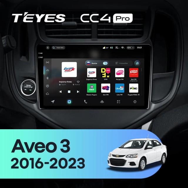 Radio samochodowe Teyes CC4 Pro 2k 8+128 Gb Chevrolet Aveo 3 2016-2023 9"