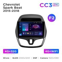 Radio samochodowe Teyes CC3 2k 4+32 Gb Chevrolet Spark Beat 2015-2018 (F2) 9"